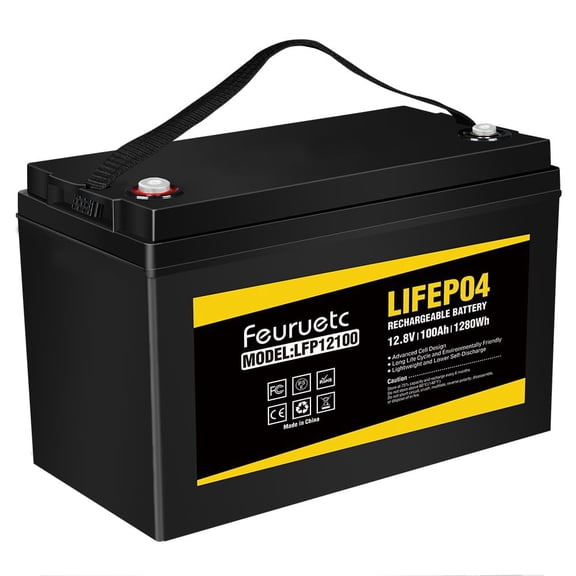 12V 100Ah LiFePO4 Battery, for Marine Vessels, Off-Grid Solar Systems & Emergency Backup Power