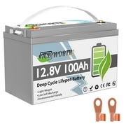 12V 100Ah LiFePO4 Battery with 100A BMS,15000 Deep Cycles,TCBWORTH Lithium Battery for RV,Solar,off-grid,Marine,Power Storage