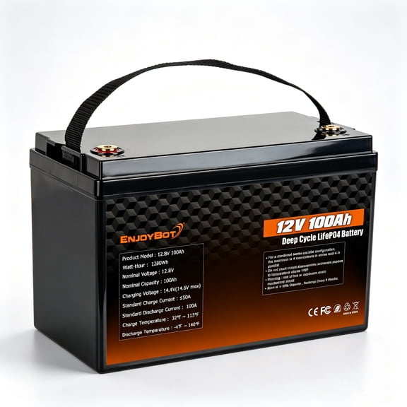12V 100Ah LiFePO4 Lithium Battery, 100A BMS, Deep Cycles Group 31 Battery for RV, Solar, Marine, Camping, Trolling Motor, off-Grid, Backup Power, Motorhome, Low Temp Cut off