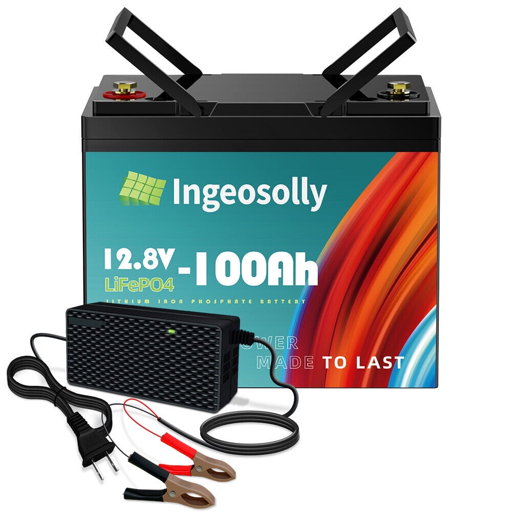 12V 100Ah LiFePO4 Lithium Battery 100A BMS for RV Solar Offgrid