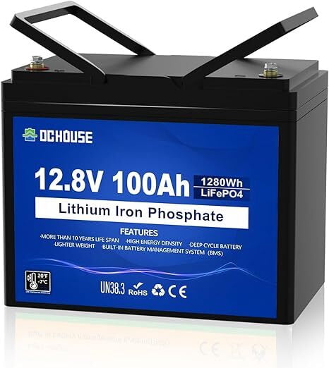 12V 100Ah LiFePO4 Lithium Battery 4000+ Deep Cycle For RV Marine Solar Off-grid