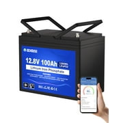 12V 100 Ah LiFePO4 بطارية ليثيوم مراقبة بلوتوث ل RV الشمسية البحرية