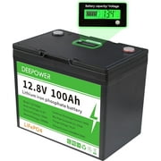 12V 100Ah LiFePO4 Lithium Battery, Grade A Cells, 5000+ Deep Cycle, with 100A BMS, for Home Energy, Boat, Rv, Solar, Backups