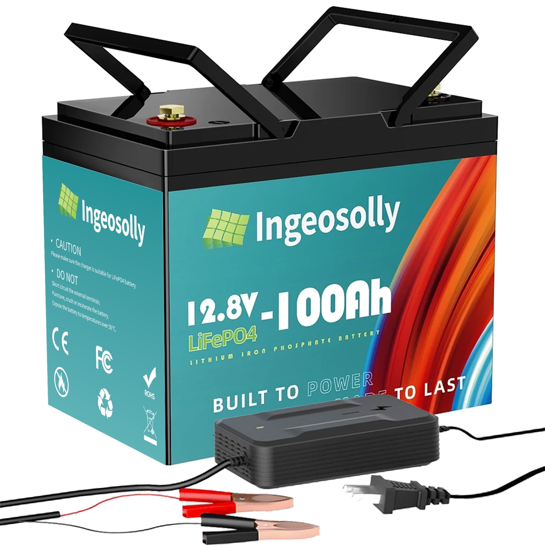12V 100Ah Mini LiFePO4 Lithium Battery,100A BMS fo