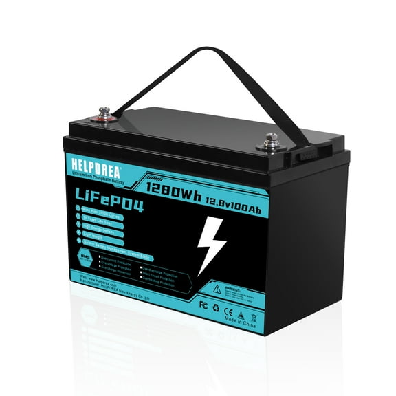 12V 100Ah LiFePo4 Lithium Battery 100A BMS Cycles 12V Battery for Motorcycle Lawn Mowers Boat Home
