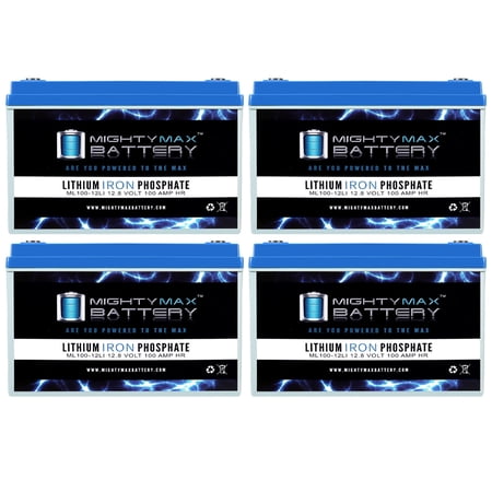 12V, 100Ah, Lithium, Replacement Battery Compatible with JYC GP100-12B - 4 Pack