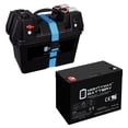 thumbnail image 1 of 12V 100Ah SLA Battery with Trolling Motor Smart Box for 12V Batteries Group 24, 27, 31 Marine Batt box with Dual USB, DC Outlet, Voltmeter and Circuit Breaker, 1 of 14