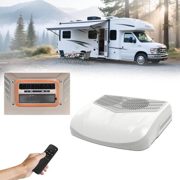 12V 10500BTU RV Rooftop Air Conditioner, Camper AC Unit with Air Filter & Dual Fan, Quiet DC A/C for Box Truck, Trailer, Motorhome, Tractor, Van, Crane