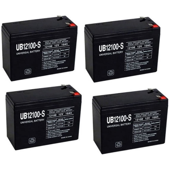 12V 10AH BATTERY POWER-SONIC PSH-12100F2,PSH?-12100F2-F - 4 Pack