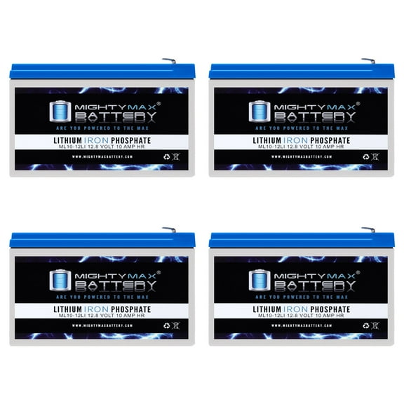 12V 10AH Lithium Replacement Battery Compatible with ADT Ademco Lynx Alarm - 4 Pack