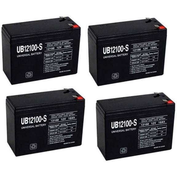 12V 10AH SLA BATTERY  .250 F2 FAST ON TAB TERMINALS - PACK OF 4