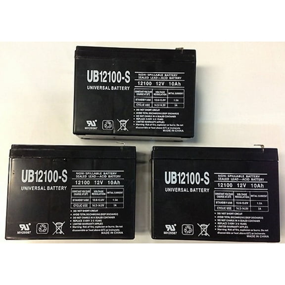 12V 10AH SLA Battery Replaces Multilink FlexPower 50 Power Module - 3 Pack