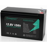 12V 10Ah LiFePO4 Battery, Over 2000 Deep Cycles, 10A BMS for Fish Finders, Solar, Small UPS, Scooter, Lighting