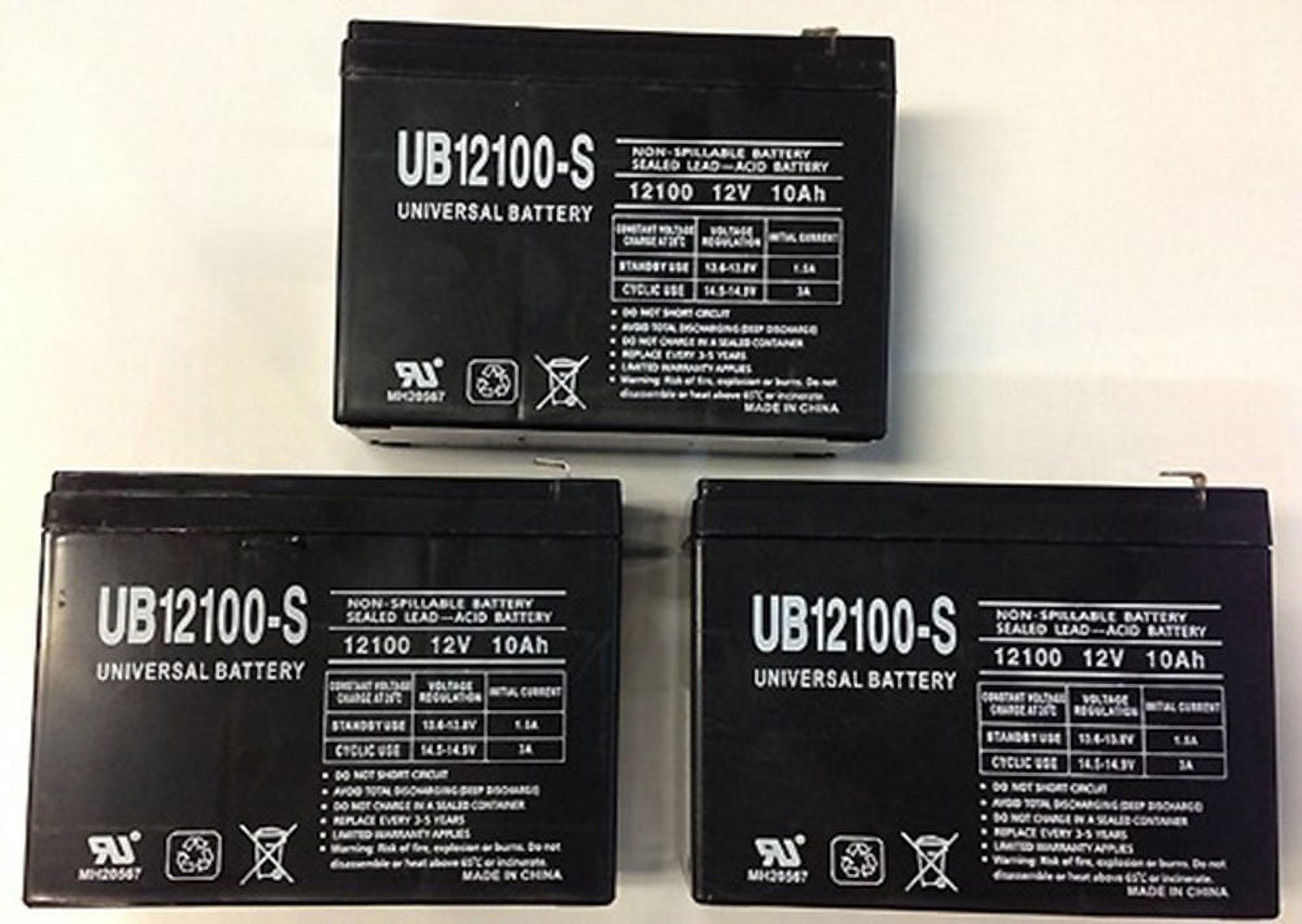 12V 10AH Schwinn Zone 5, Zone5 Scooter Battery - 3 Pack