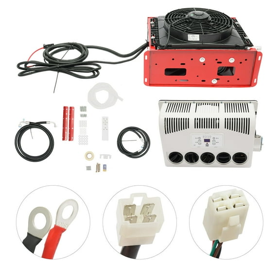 12V 11000 BTU Truck Cab AC Air Conditioner Split Fit Semi Trucks Bus RV Caravan