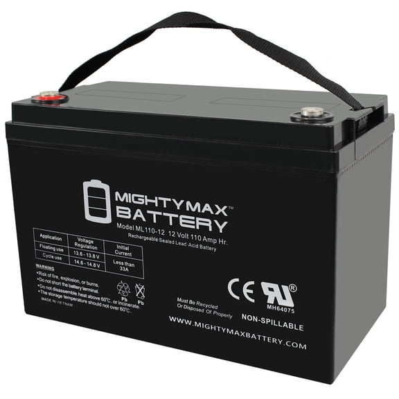 12V, 110Ah, AGM, INT Terminal, Replacement Battery Compatible with Emergi-Lite 12LSM2202