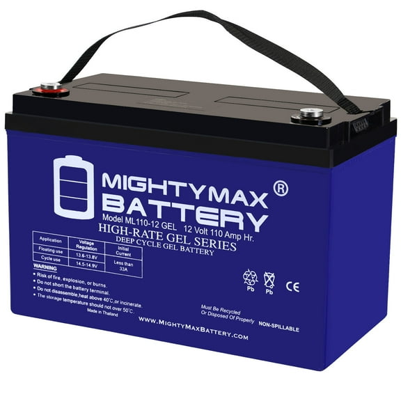 12V, 110Ah, GEL, INT Terminal, Replacement Battery Compatible with Emergi-Lite 12LSM2202