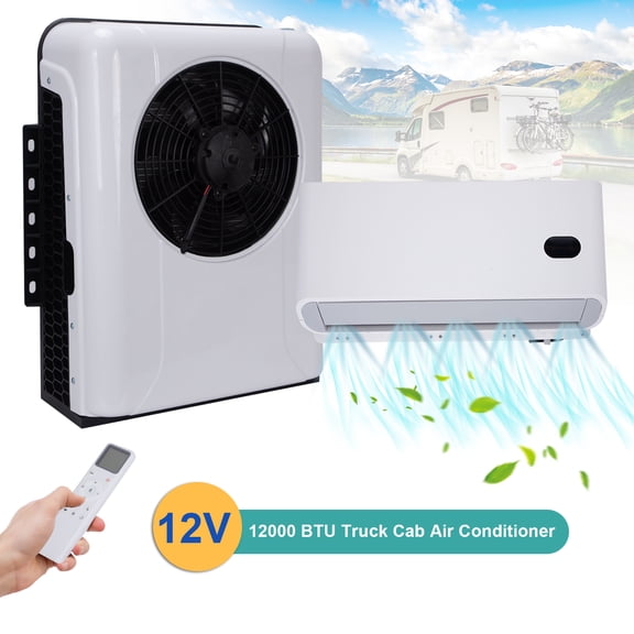 12V 12000 BTU Split Air Conditioner for RV Semi-Truck Cab Camper Caravan Motorhome