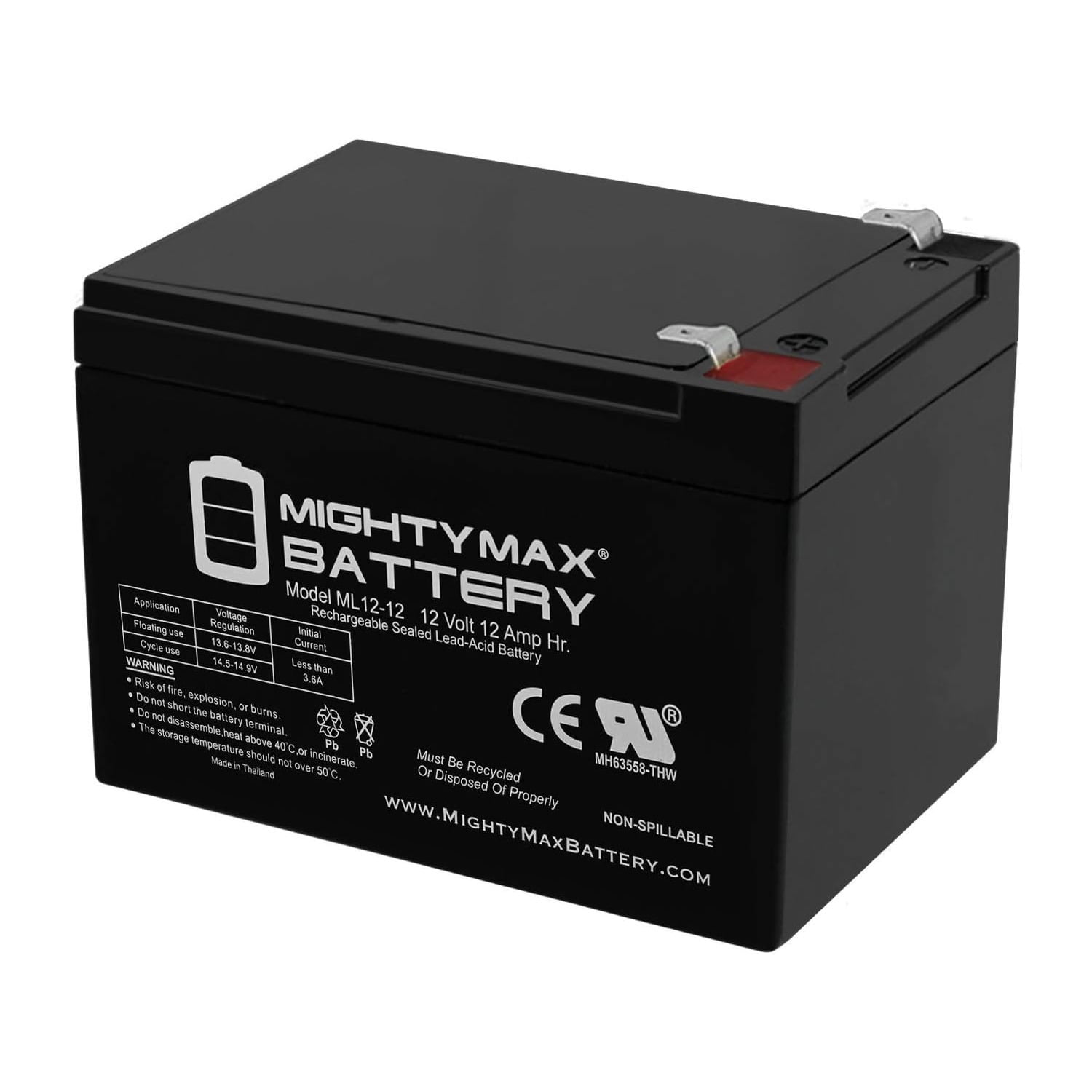 12V 12AH F2 Battery Replaces Moto Tec 500w Electric Dirt Bike