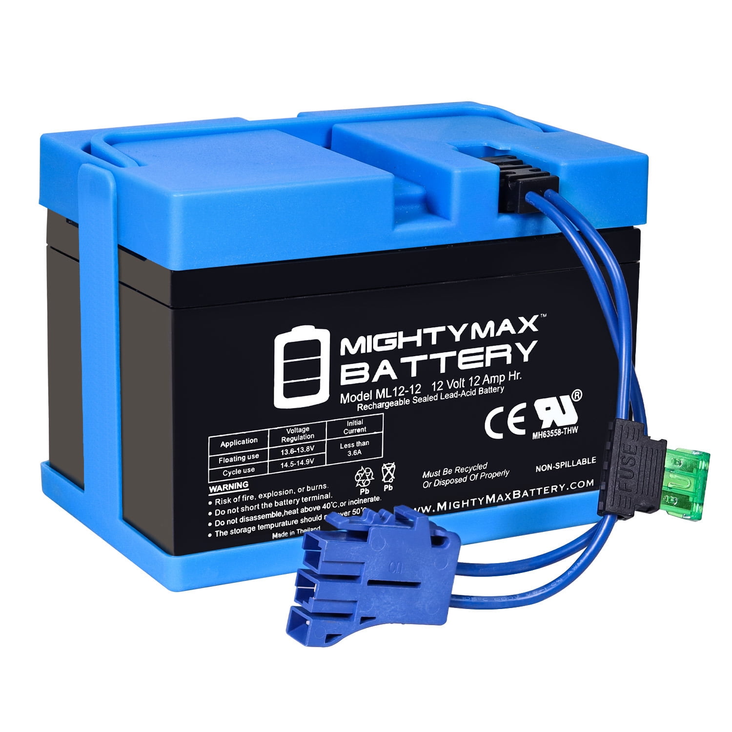Replacement 12V Battery For Rollplay GMC Sierra Denali Black Ride-On Toy - Compatible With Models W461-G Series