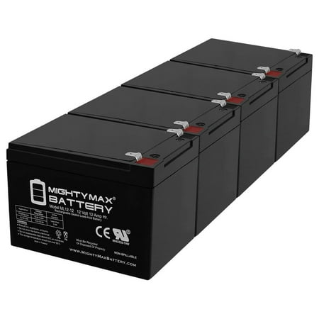12V 12AH SLA Replacement for E-Ride Electric Bike - 4 Pack