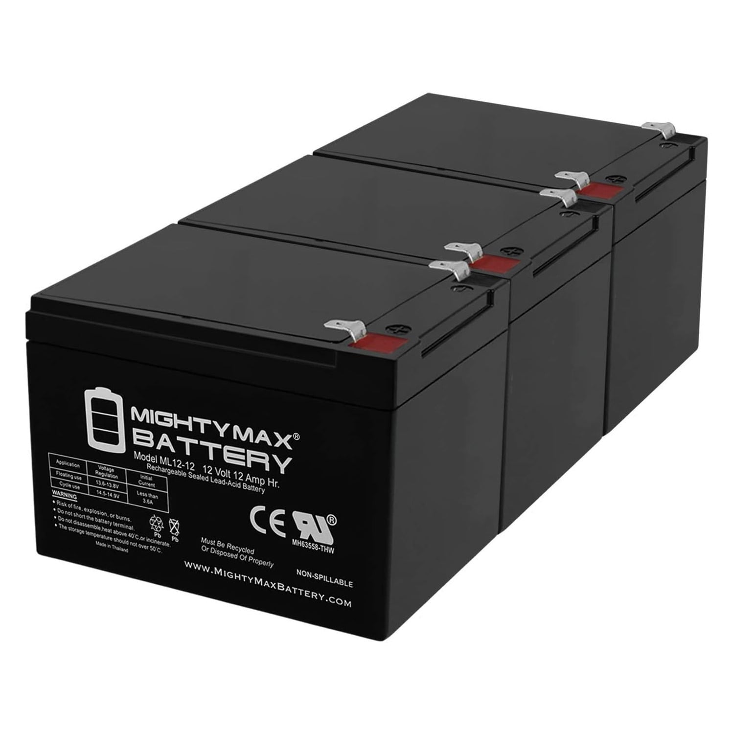 12v 12ah Replacement Battery Compatible With Power Patrol Sla1104 3 Pack 2315