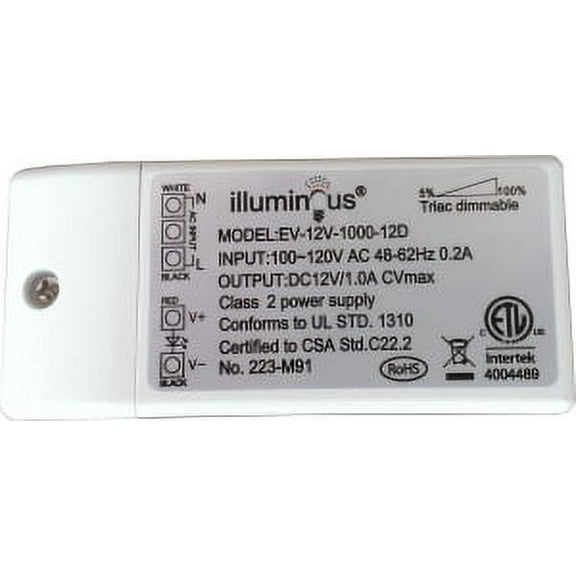 12V 12W Dimmable CV DC LED Driver ETL approved