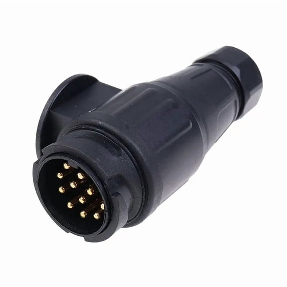 12V 13 Pin Trailer Plug Waterproof Pole Plastic Electrical Connector Wiring Adapter Tool