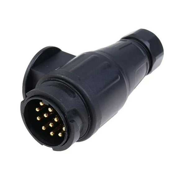 12V 13 Pin Trailer Plug Waterproof Trailer 13 Pole Plastic Electrical Connector Wiring Connector Adapter Trailer Tool,1 * Trailer Connector Adapter Plug,Black