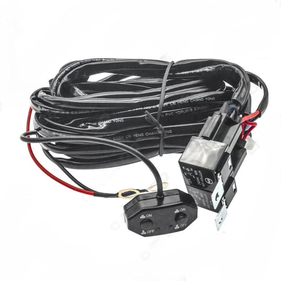 12V-14V car LED high and low beam dual color light controller dual switch control line fog light remote control one to two