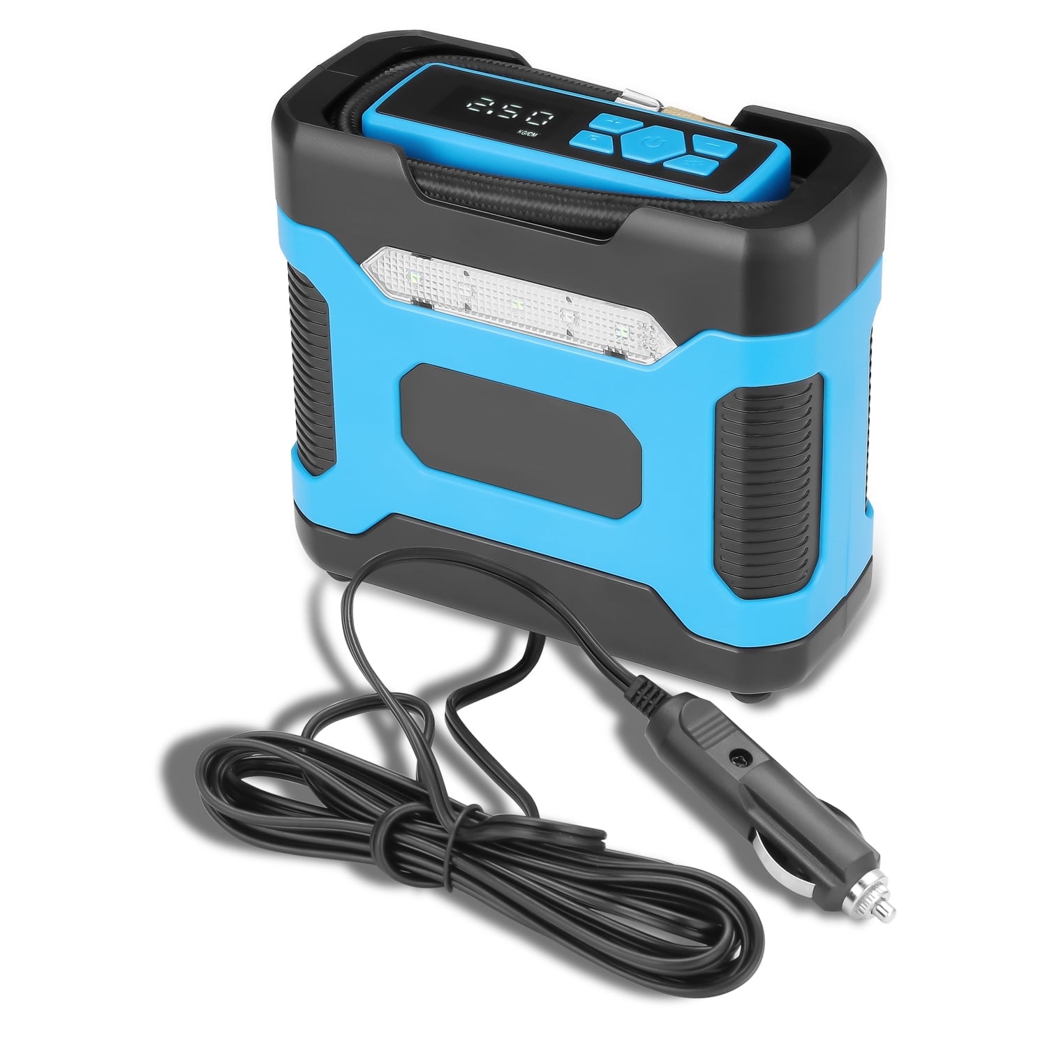 12V 150 PSI Digital Portable Air Compressor Pump with LED - Blue