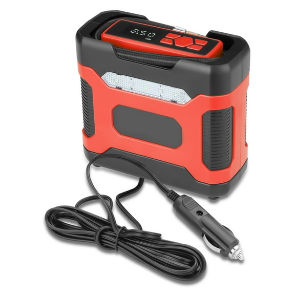 12V 150 PSI DC Digital Tire Inflator Portable Air Compressor with Pressure Gauge for Cars, Bicycles, Motorcycles,Balls - Red