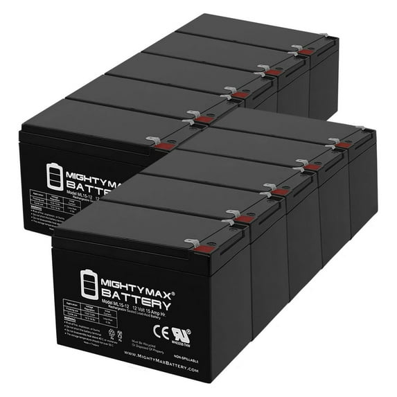 12V 15AH F2 Battery Replaces Luyuan PB702 HWA-512BT Ebike - 10 Pack