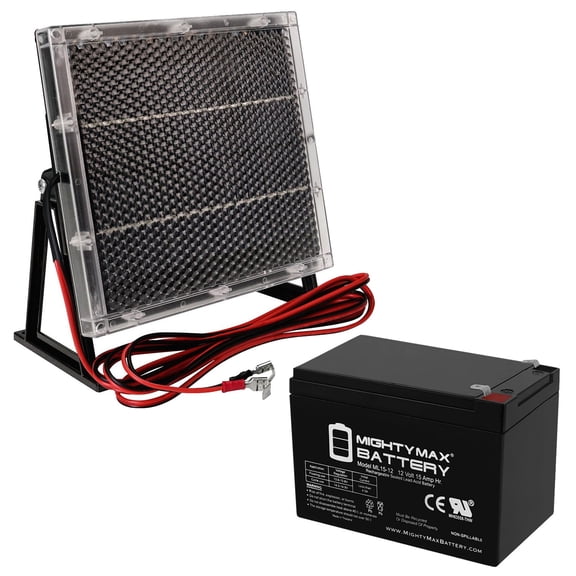 12V 15AH F2 SLA Replacement Battery Compatible With E-glide Dewey Weber A-T Off Road + 12V Solar Panel