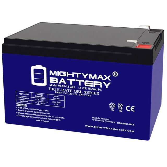 12V 15AH GEL F2 Replacement Battery Compatible with APC RBC6 Back-UPS VS SUVS1000