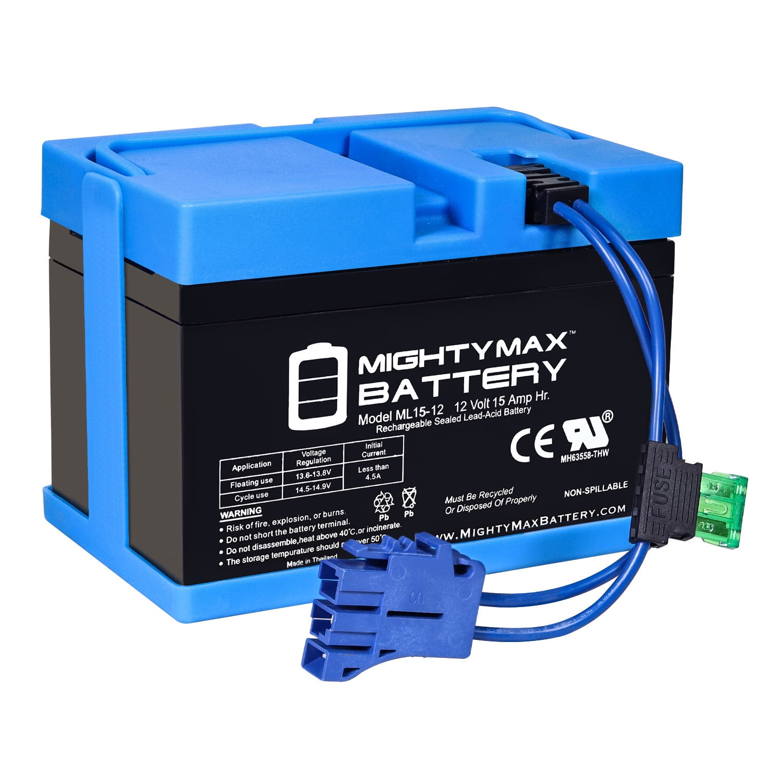 12V 15AH Replacement Battery Compatible with MotoTec Electric Trike 350w