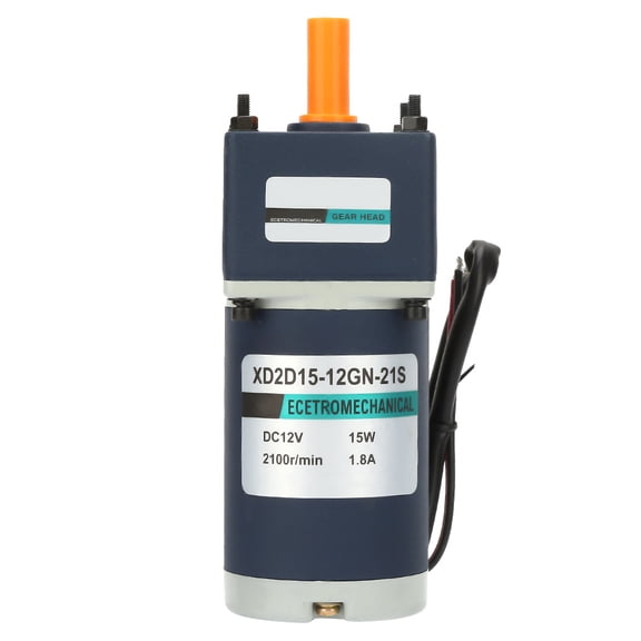 12V/15W Electric Permanent Magnet DC Gear Motor 1800/2100RPM Reduction Geared Motor(#2)
