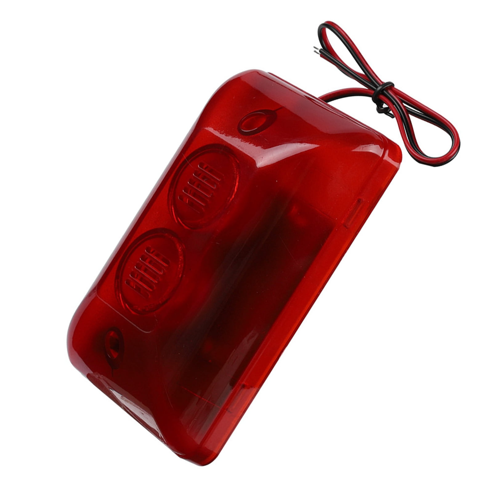 12V 15W Wired Strobe Siren Sound Alarm Strobe Flashing Red Light Sound