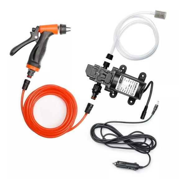 12V 160PSI Washdown Wash Pump Kit Electric DIY Car Washer Cleaner Sprayer Tool for Car, Home, Outdoor Use