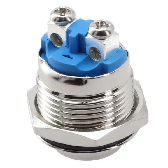 12V 16Mm Metal Waterproof Push Button Momentary No For Horn Switch Start Brass High Head