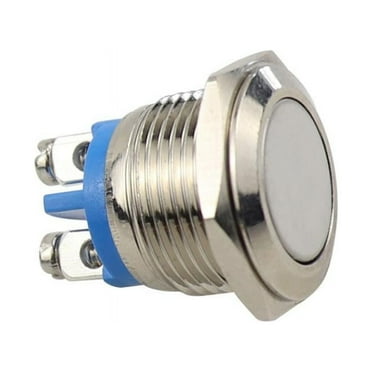 Satco On-Off Metal Push Switch Metal Bushing Single Circuit Rated 6A ...