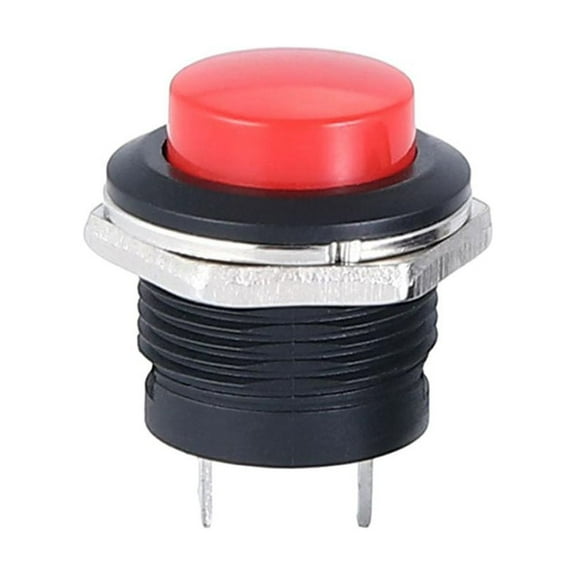 12V 16Mm Start Switch Boat Metal Round Button Momentary Switch For Car Boat Red