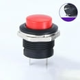 12V 16Mm Starter Switch Boat Horn Momentary Push Button Metal For Car