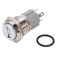 thumbnail image 1 of 12V 16mm Car LED Light Momentary Horn Button Metal Switch Push Button blue, 1 of 8