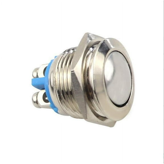 12V 16mm Metal Waterproof Push Button Momentary On Off Horn Switch Start Brass