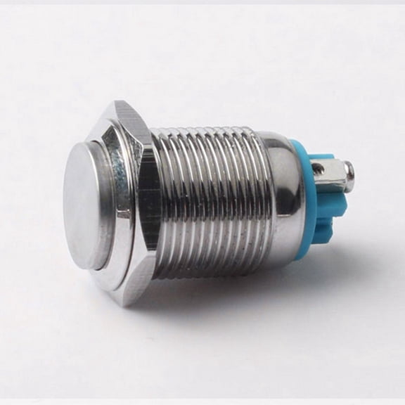 12V 16mm Metalwaterproof Push Button Self-Locking on Off Horn Switch Slive