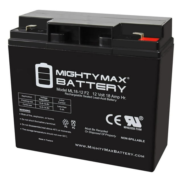 12V 18AH F2 SLA Replacement Battery for Guardian DG12-18J