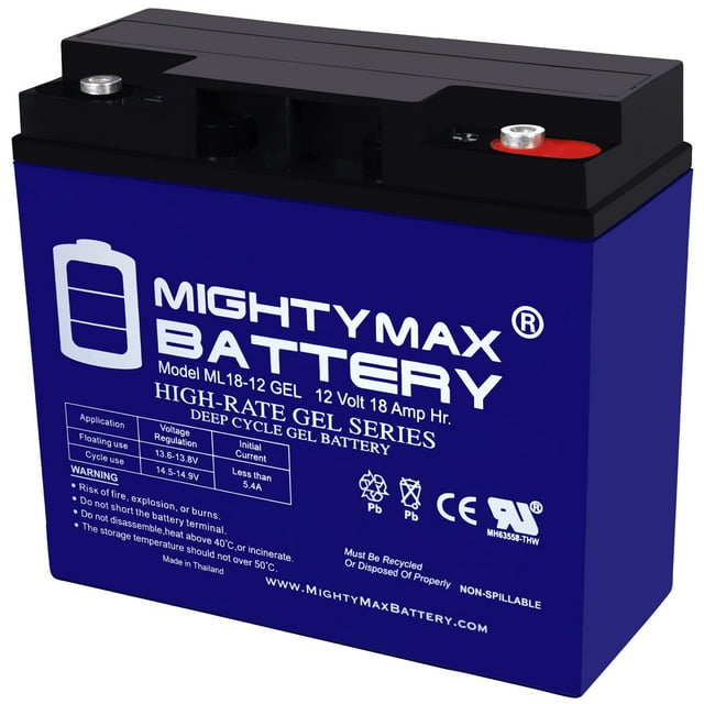 12V 18AH GEL Battery Replacement for ES1230