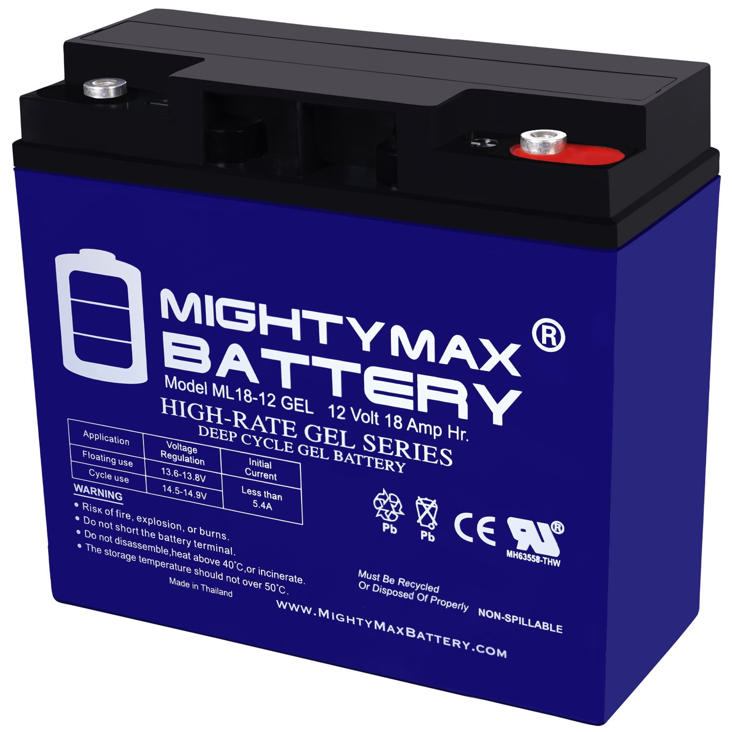 12V 18AH GEL Battery for Black Decker CMM1200 Mower