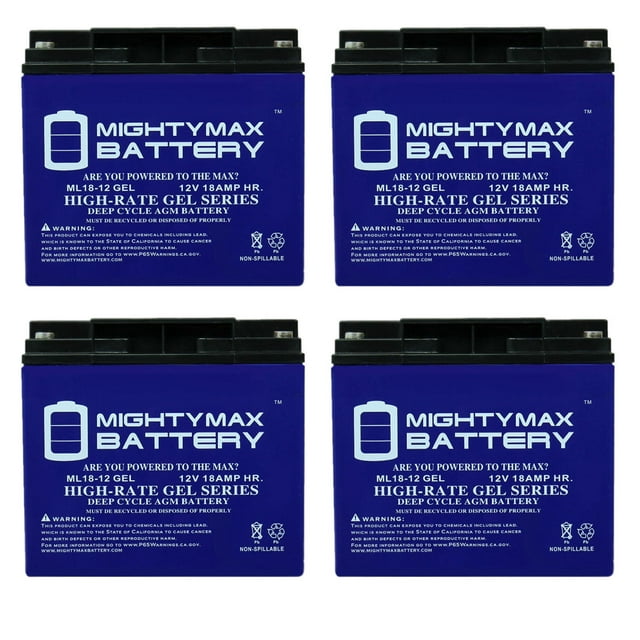 12V 18AH GEL Replacement Battery for Odyssey PC680  - 4 Pack